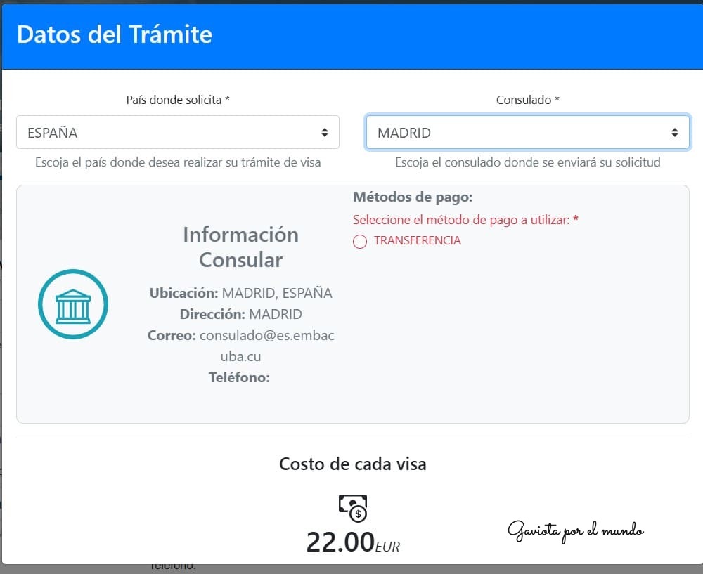 Precio de la visa en España