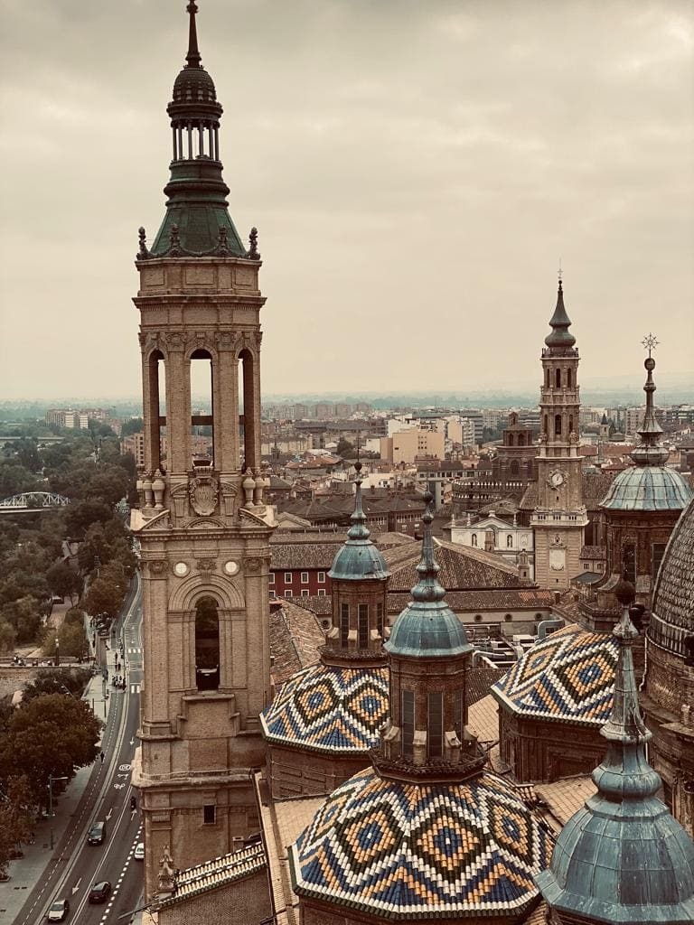 Vistas desde la Torre del Pilar en Zaragoza