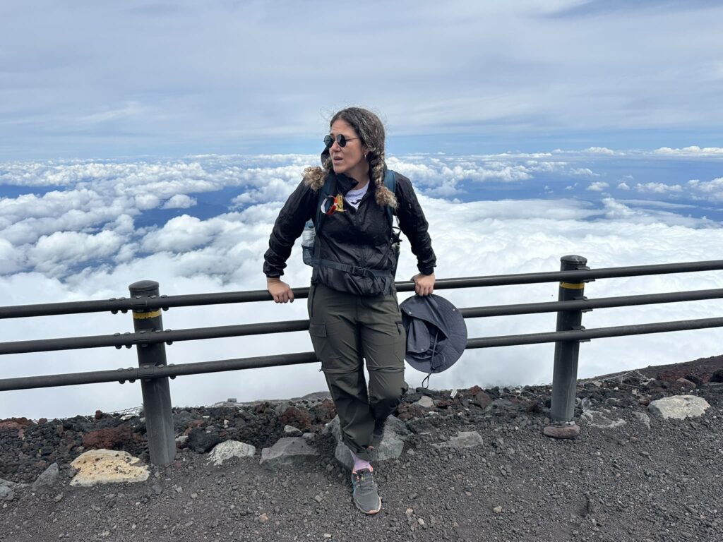 Mi cara al finalizar la subida al Fuji
