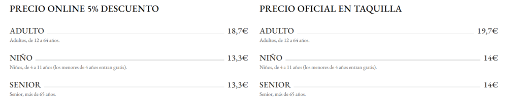 Precios del monasterio de piedra